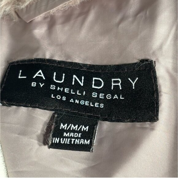 Long Puffer Coat with Fur Trim and Hood Laundry By Shelli Segal - Picture 9 of 9